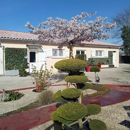 Une Pause Quelque Part Au Jardin Des Erables Et Des Niwakis Saint-Medard-de-Guizieres Exterior foto